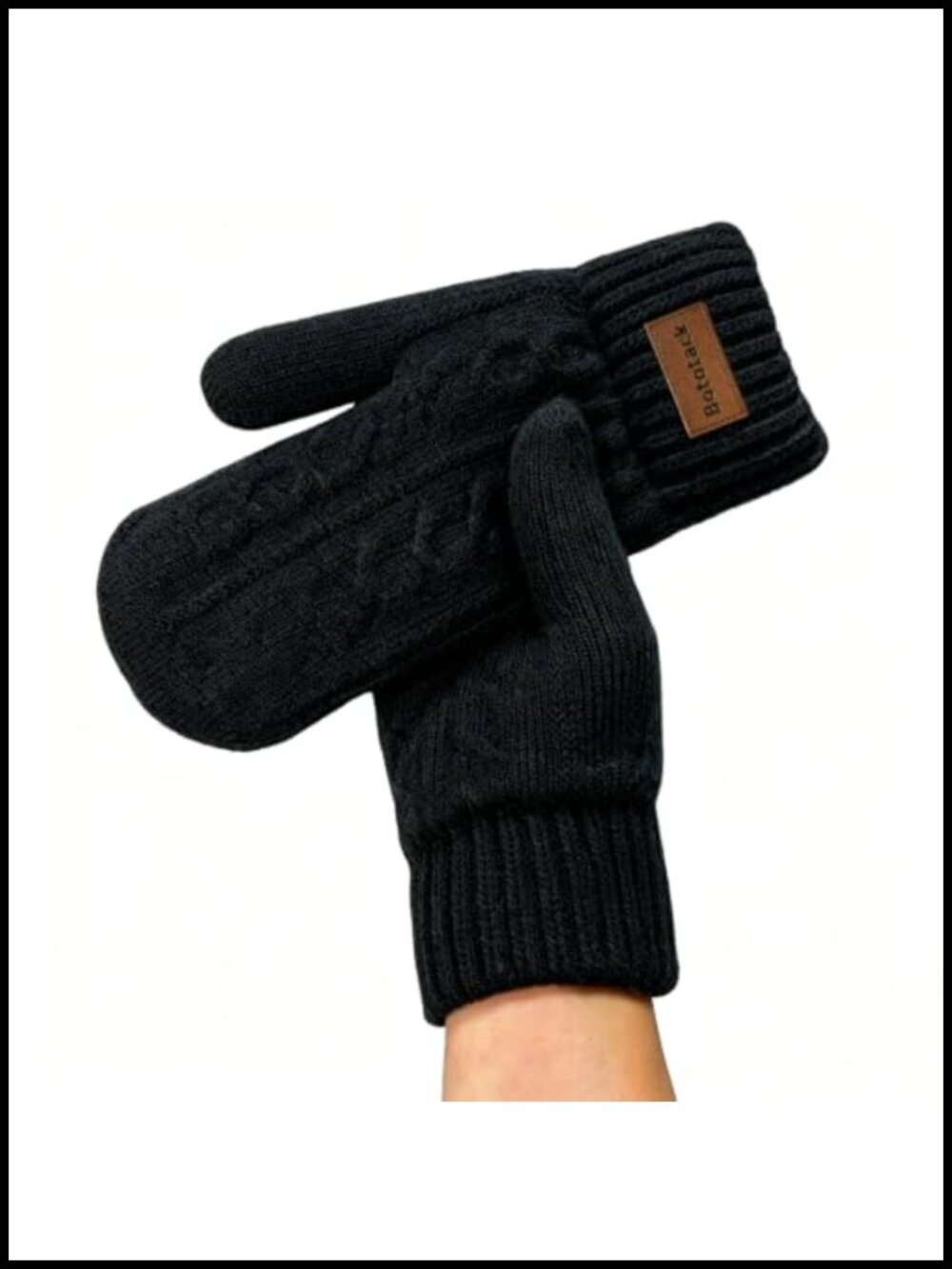 Winter Mittens Gloves Acrylic Fleece Lined Thermal Knit